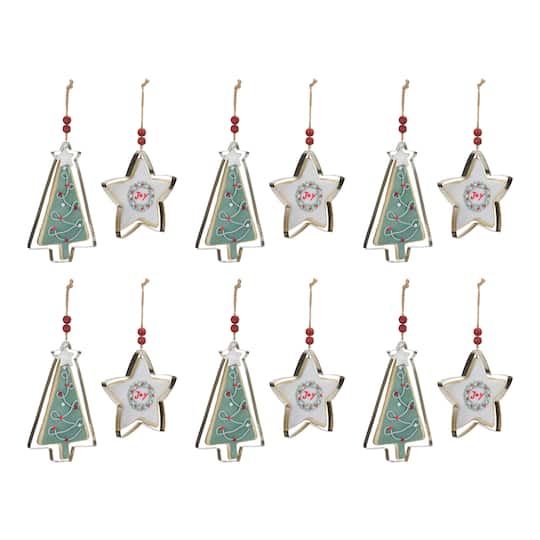 Tree &#x26; Star Cookie Cutter Ornament Set